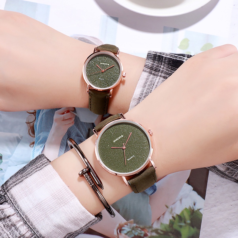 Jam Tangan Wanita  A0010 Casual Couple Gaya Retro Korea Women And Men Watches