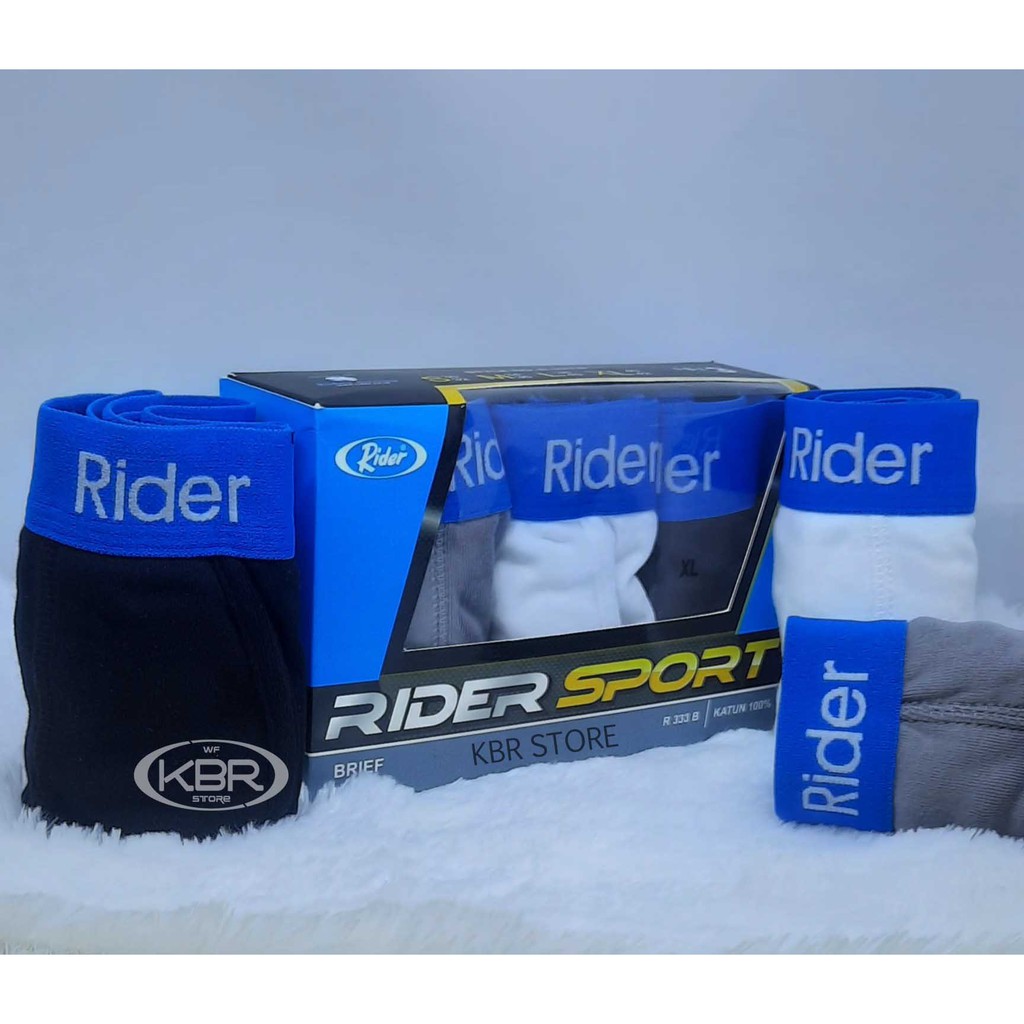 KBR STORE Celana Dalam Rider Underwear Active Pria  - Multicolor (3 Pcs in 1 Box)