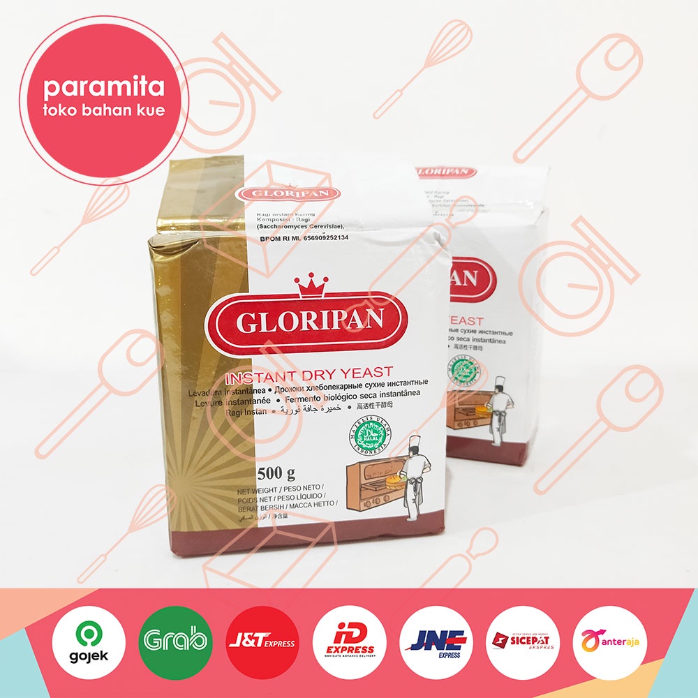 Gloripan / Angel / Mauripan Instant Dry Yeast Ragi 500 gr