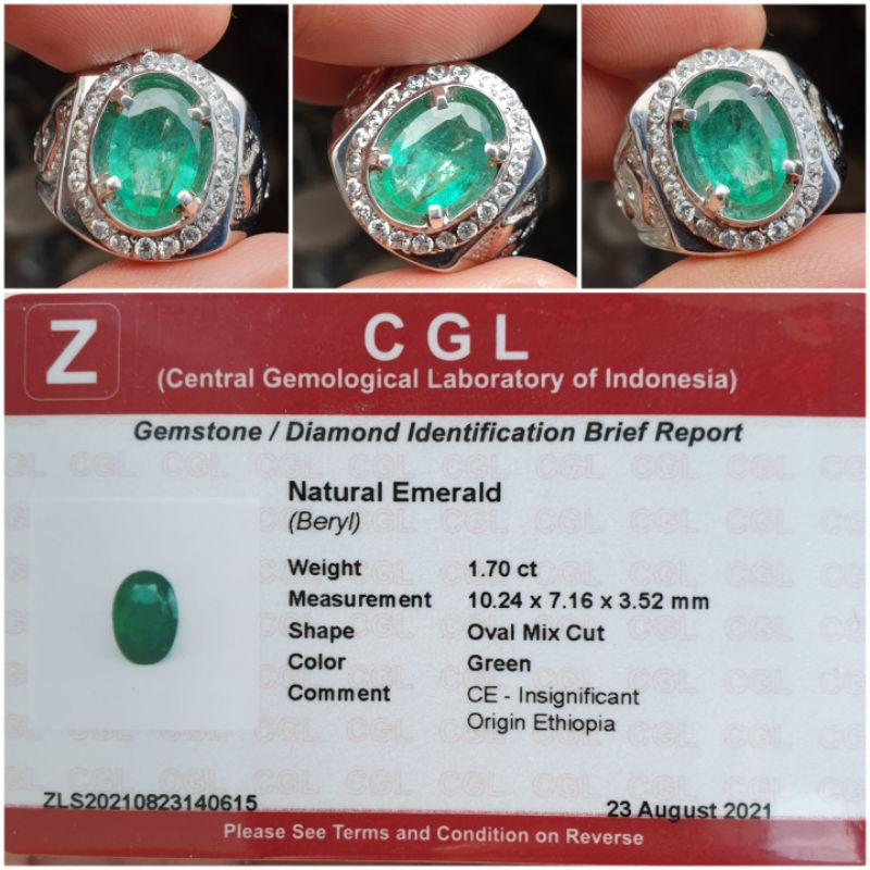 Natural Zamrud Insignificant Jamrud Emerald Ethiopia Memo 1.70 crt