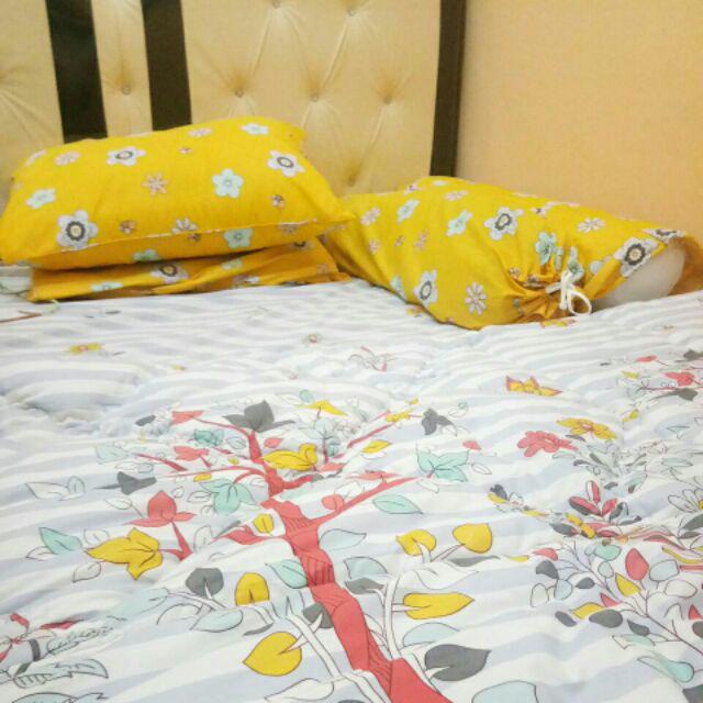 Bed Cover Set Bahan Katun Premium Catra Cta