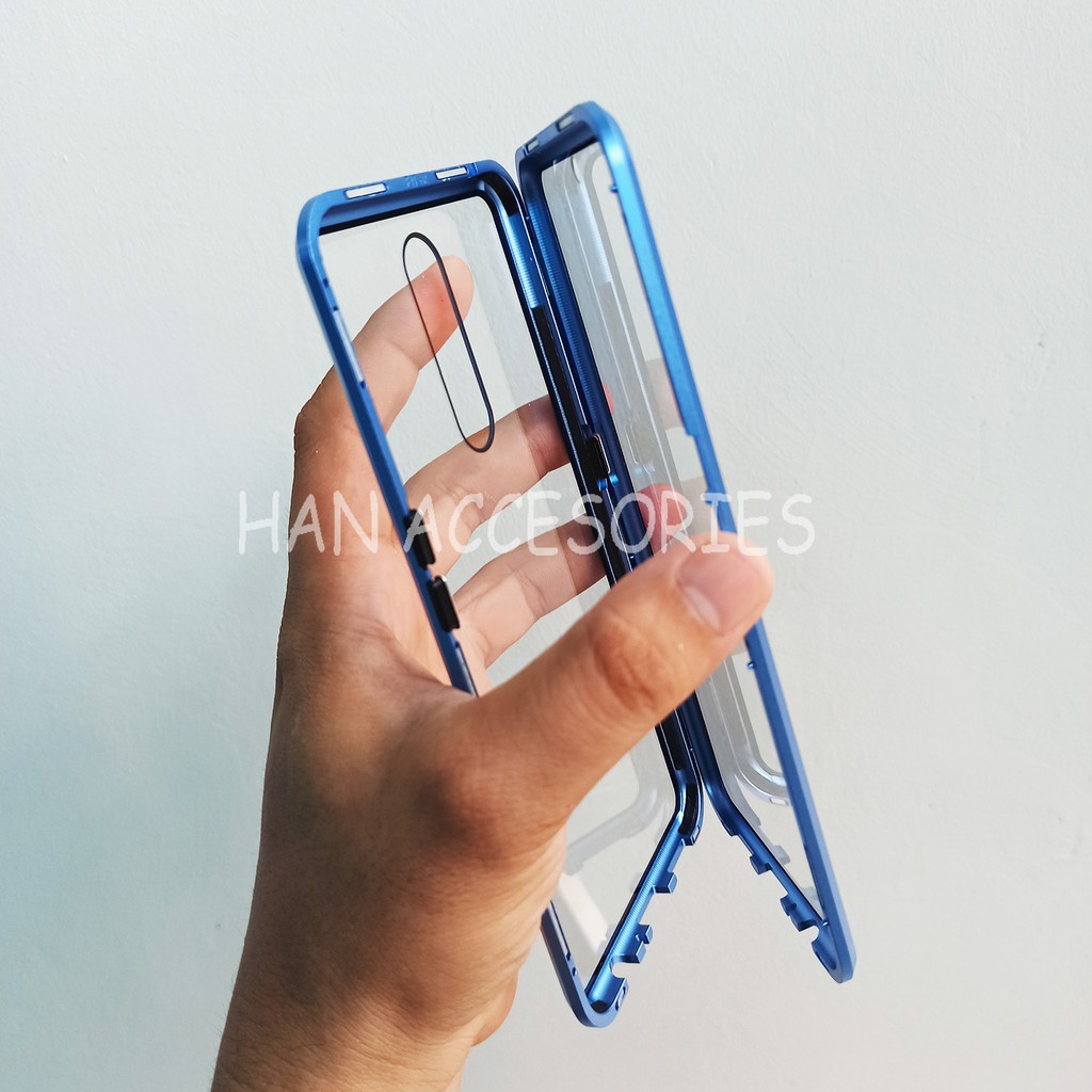 OPPO F11 Case Magnetic 360 FULL GLASS Depan dan Belakang - Full Protection