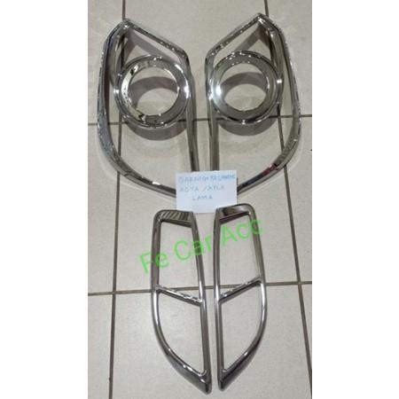 Garnish Agya/Ayla 2014-2016 List Lampu Depan Belakang CHROME