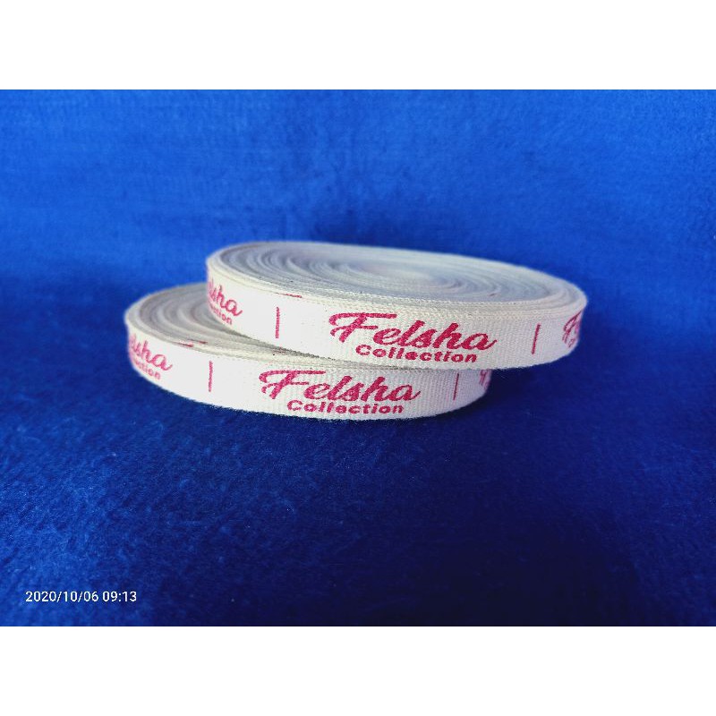 

2 roll label katun ukuran 1,5 cm