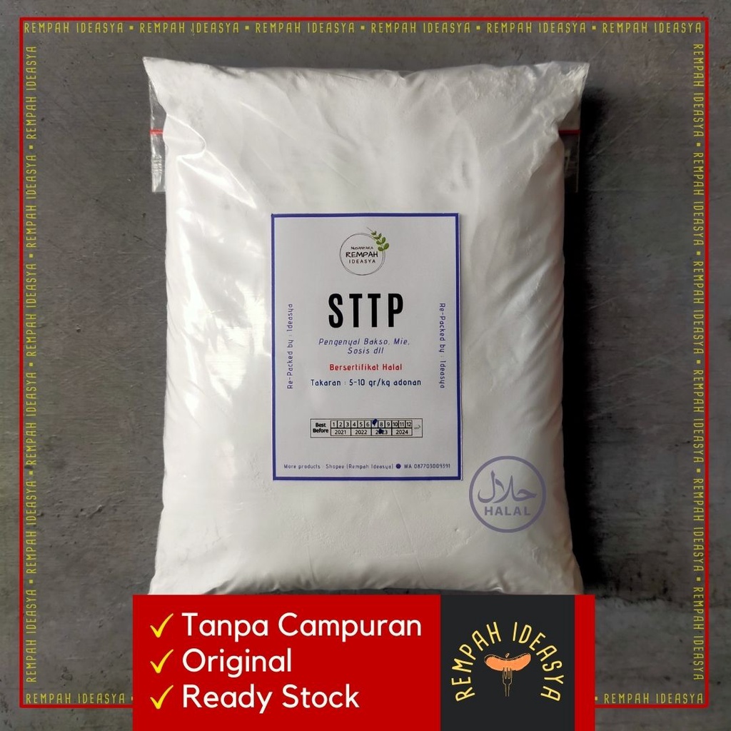 

STTP/STPP Thailand (Sodium Tripolyphospat) Pengenyal Bakso, Sosis, Nugget, Mie, Perenyah Kerupuk 500 gr