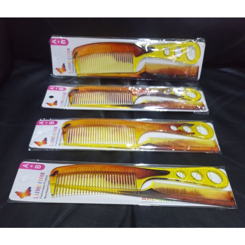 SEPASANG SISIR SALON IMPORT WARNA ELEGAN