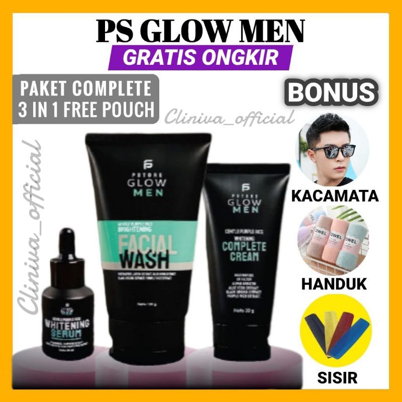 PS GLOW MEN SKINCARE PENCERAH WAJAH PENGHILANG FLEK HITAM PERAWATAN WAJAH PRIA PSGLOW PSTORE GLOW ME