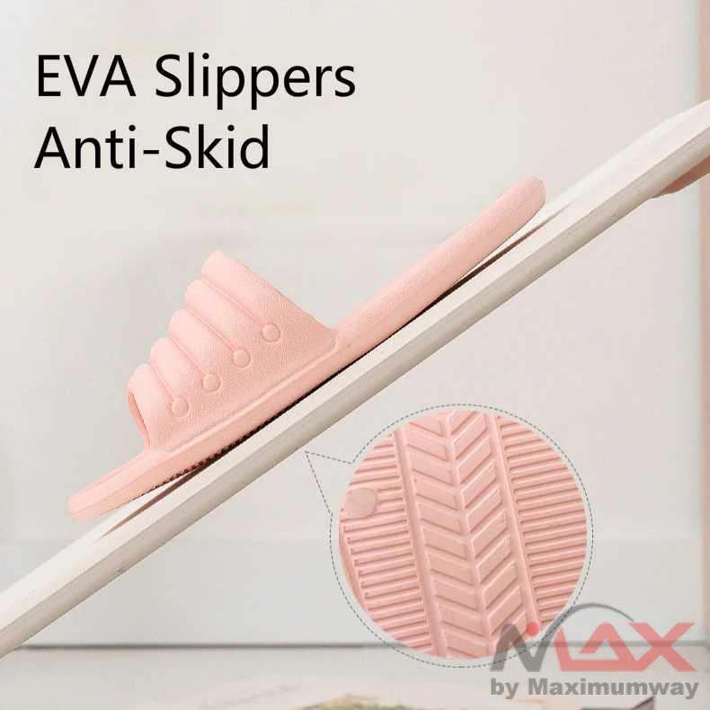 TECHOME Sandal Rumah Empuk Pria Wanita Super Ringan Bahan 100% Eva Soft Anti Licin Pria Wanita Sendal Hotel Anti-Slip Slipper EVA Soft Unisex Indoor Slippers Floor Flat Shoes Indoor Eva Flip Flops Female Non-slip Bathroom Home Slippers