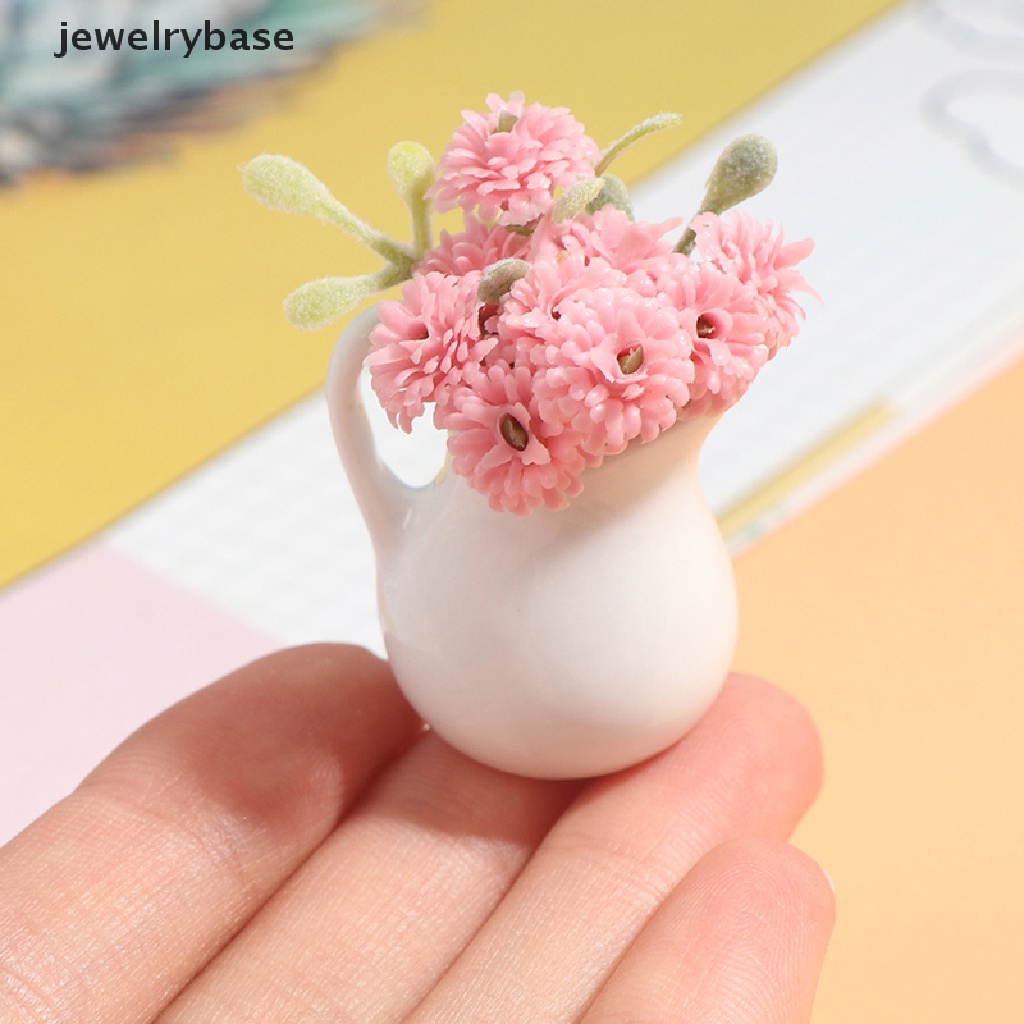 Base Miniatur Pot Bunga Dekorasi Rumah Boneka 1: 12