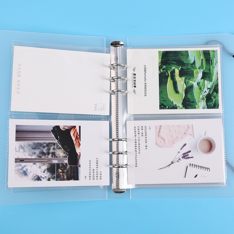 10 Lembar Kertas Binder Loose leaf A5 6 Lubang Bahan PP Frosted Untuk Stationery Kantor