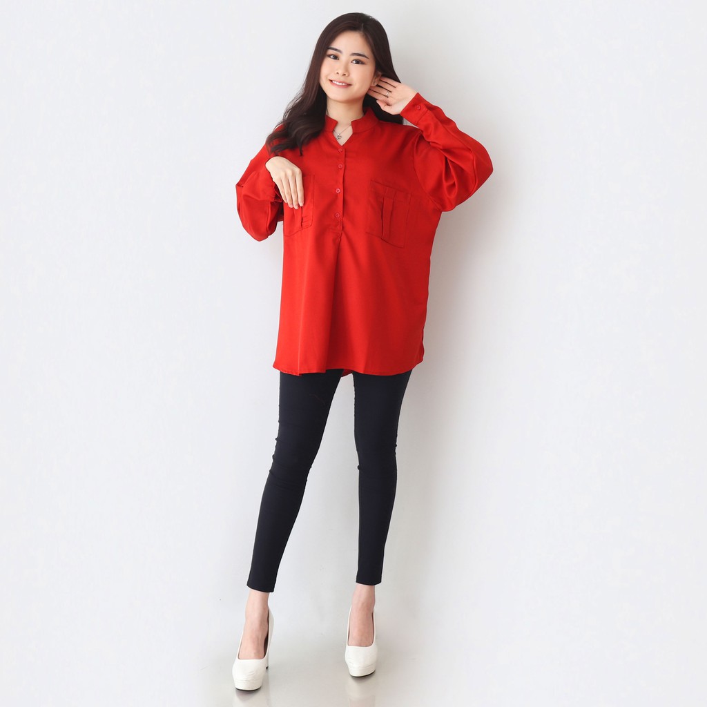 ARENA - Kemeja Wanita Jumbo Vneck