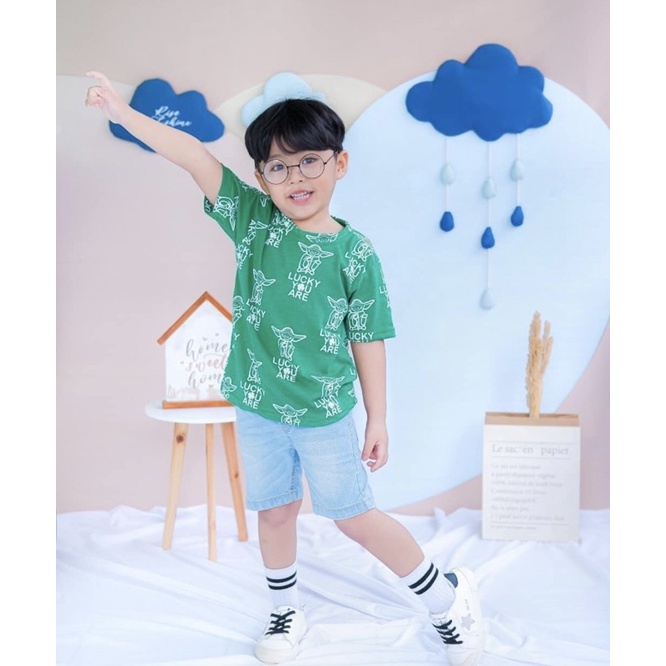 Kaos Anak Unisex Printed Motif T-shirt 1-6 Year