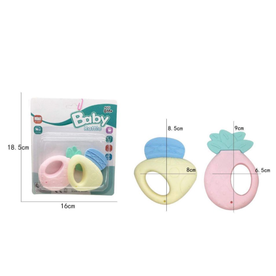 Mainan Anak BABY RATTLE ISI 2 Mainan Edukasi Mainan Gigit Bayi Toy