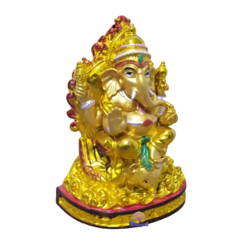 Patung Dewa Ganesha 7 Inch Bahan Fiber