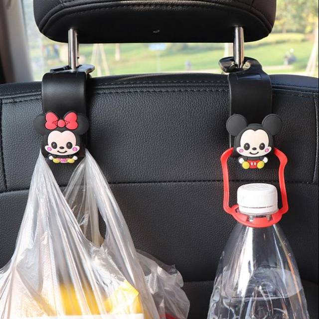 Gantungan barang di dalam mobil Hook Hanger // Holder Organizer Gantungan Mickey Barang Mobil