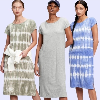 GAP 28 MIDI TEE DRESS - BLACK(Q8F3) FASHION WANITA MODERN GROSIR Pakaian Wanita/Dress/Midi midi dres