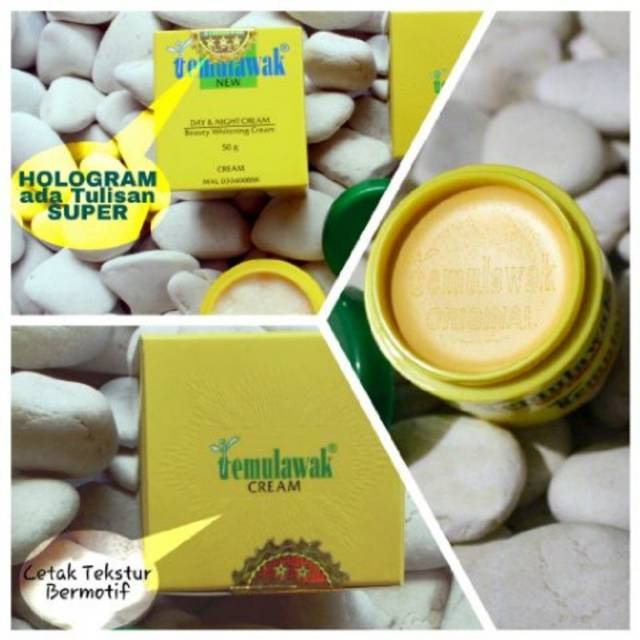 

Cream temulawak hologram gold bulat tulisan super