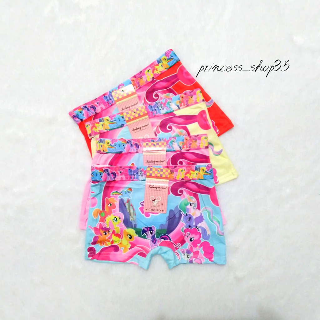 Celana dalam boxer anak perempuan motif 3D