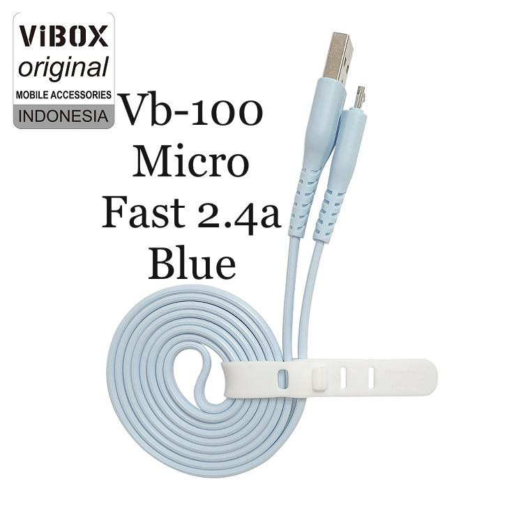 pertoples 30PCS KABEL DATA vibox vb100 1METER &amp; VB200 2METER MICRO-USB / IPH / TYPE-C  SUPER FAST VIBOX ORIGINAL 2.4A