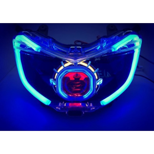 Dijual headlamp yamaha nmax projector AES double angel eye hid 35 watt SKU-1003 Limited