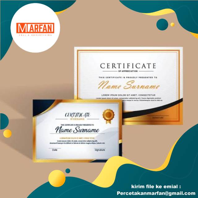 

CETAK SERTIFIKAT UKURAN A4 BAHAN KERTAS LINEN SATUAN