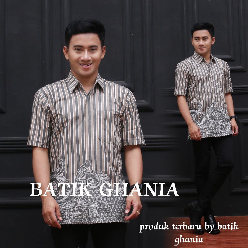 Batik wanita Atasan Batik Couple Batik Lengan Panjang By batik ghania motif abino