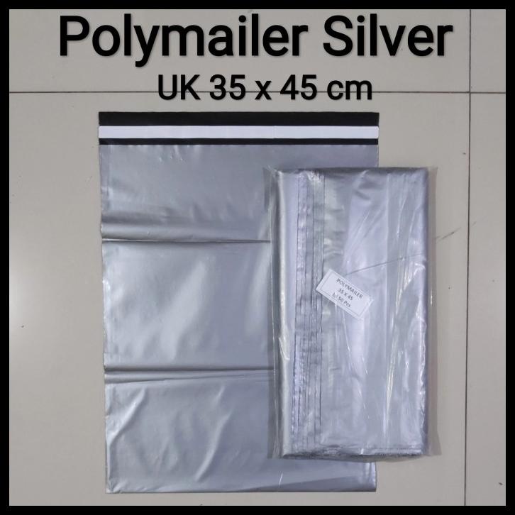 

Polymailer Uk 35X45 (50Pcs) Plastik Packing Lem Silver, Plastik Lem