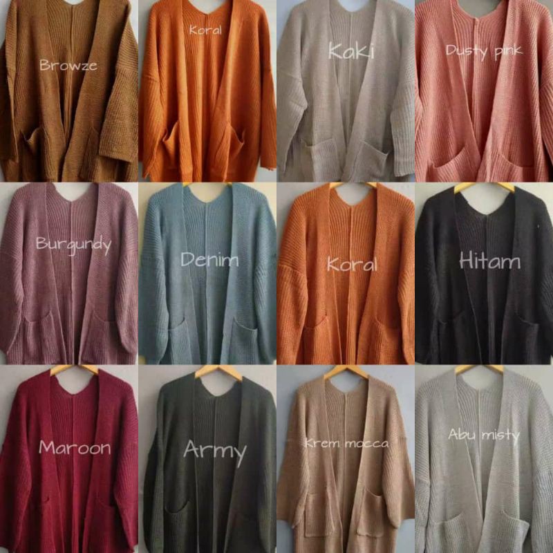 Cardigan Oversized Cardi Outer LOOCY PREMIUM Rajut Tebal Cardy Oversize Lavella Wanita-7