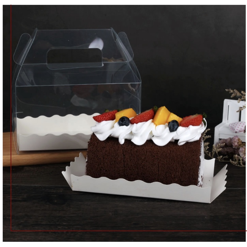 Kotak Kue Roll Cake Mika Clear Box Gabble Box PVC Box Kotak Mika GB 1