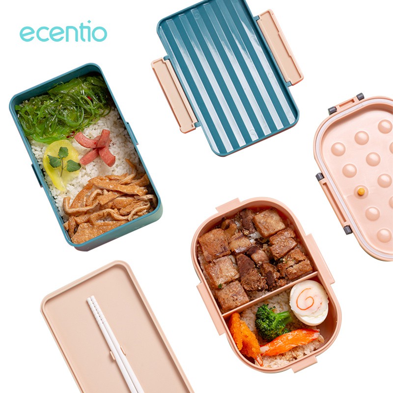 

Ecentio Ins Lunch Box /Kotak Bekal /Kotak Tempat Makan /Square Round Bento Box 900ml