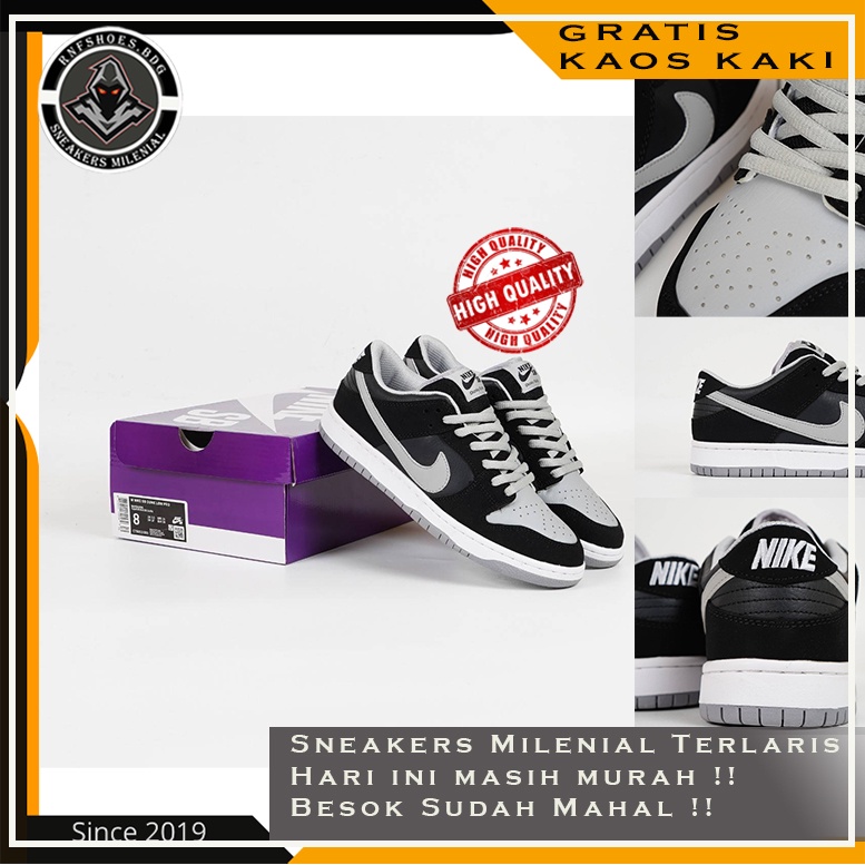 Nike SB Dunk Low J- Pack Shadow Black Grey Size 39-44 Made In Vietnam Original Premium Import Bnib Sepatu Basket