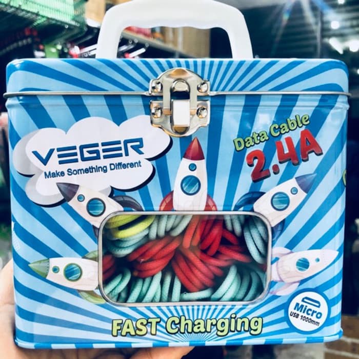 Kabel Data Charger VEGER V110 Micro Usb - isi 40 - panjang 100 cm VEGER