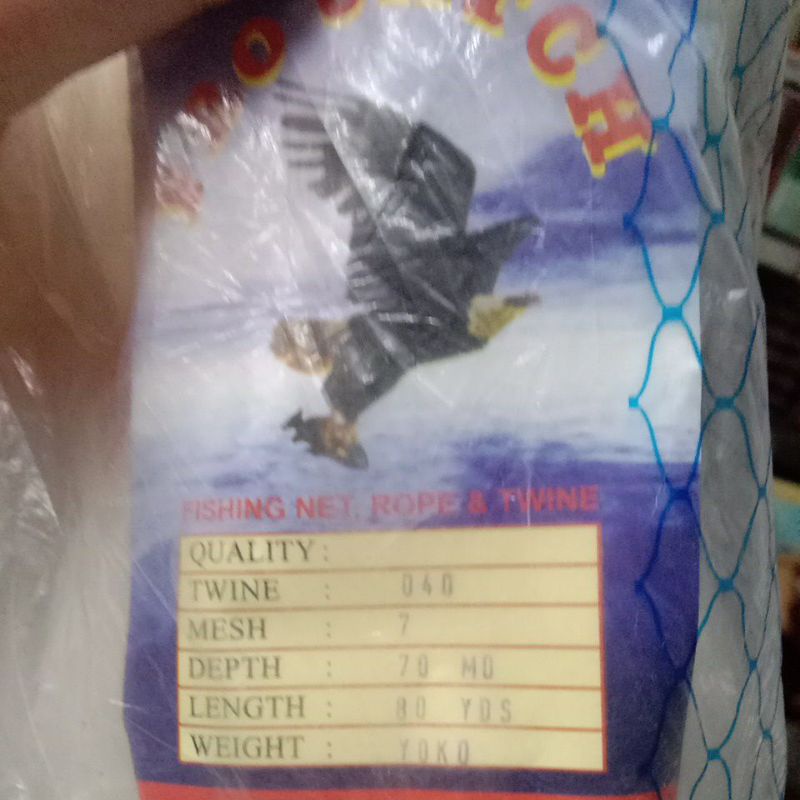 jaring pukat benang 0,40 panjang 70x80 semua inchi lengkap silahkan liat divariasi (bisa cod)