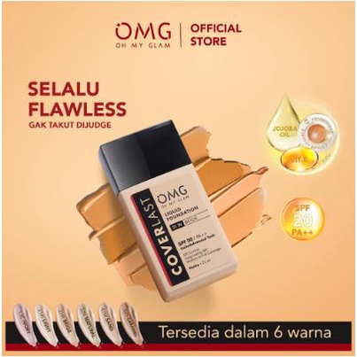 ^ KYRA ^ OMG Liquid Foundation Cover Last Alas Bedak Oh My Glam - Netto 25 ml