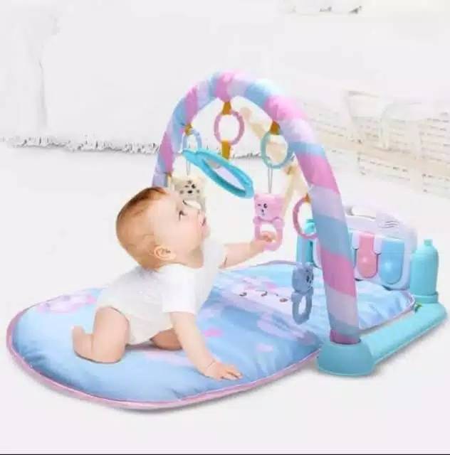 Piano gym rack - baby play matt alas tidur bayi musik - playmat piano musik musical