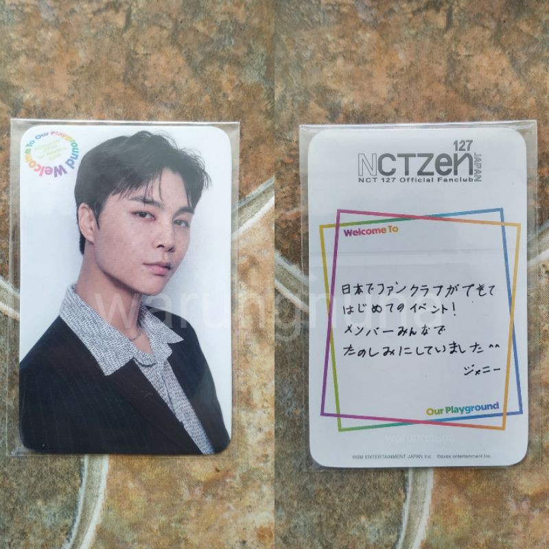 photocard wtmp johnny / pc welcome to my playground nct 127