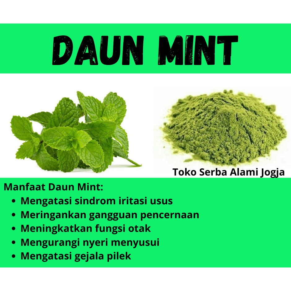 

Serbuk & Simlisia Daun mint Asli Alami