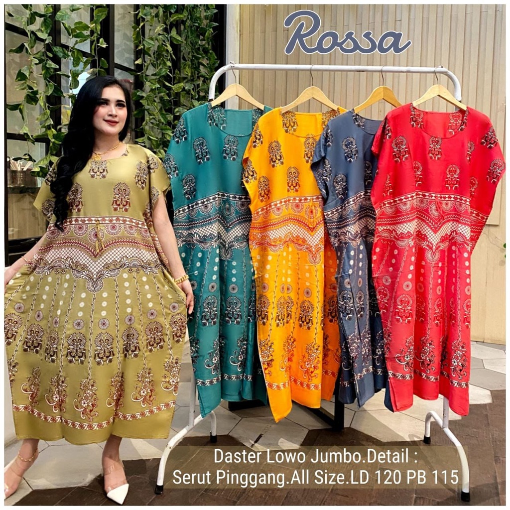 DASTER LOWO JUMBO ROSSA KALONG KELELAWAR TALI SERUT DEPAN BAJU TIDUR MURAH PAKAIAN WANITA BAHAN RAYON ADEM DIPAKAI LD 120 COD AURA