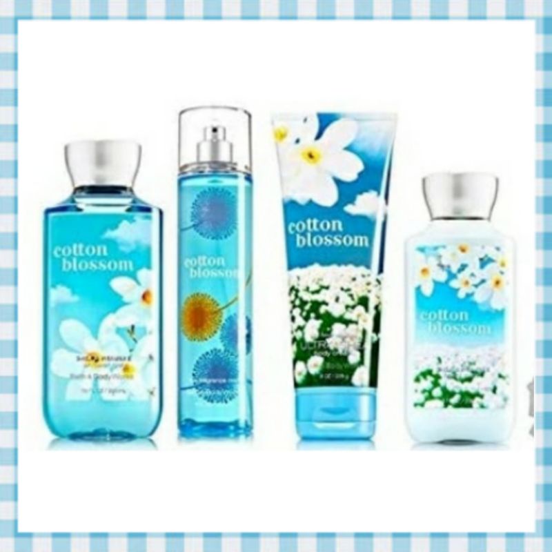 BATH &amp; BODY WORKS BBW COTTON BLOSSOM SERIES MIST LOTION SHOWER GEL BODY CREAM HAND CREAM SHOWER GEL BODY CREAM LOTION MIST WASH WALLFLOWER ROOMSPRAY SCENTPORTABLE GENTLE GEL DEEP CLEANSING GENTLE FOAMING CREAMY LUXE