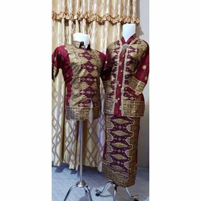 Setelan couple batik jupri bahan songket