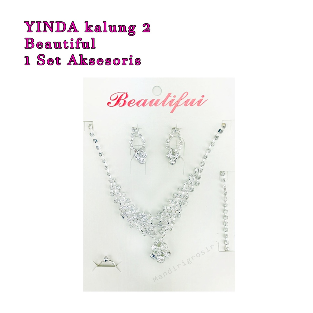 1 Set Aksesoris*YINDA kalung 2 *Beautiful * Aksesoris