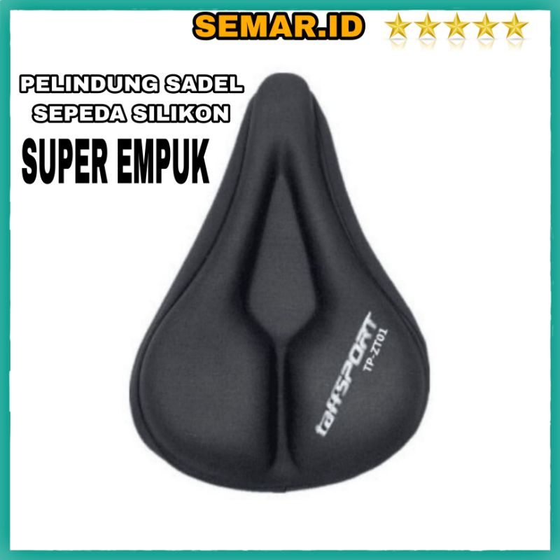 Cover Jok Sadel Sepeda 3D Silicone Gel Empuk Pelindung Sadel