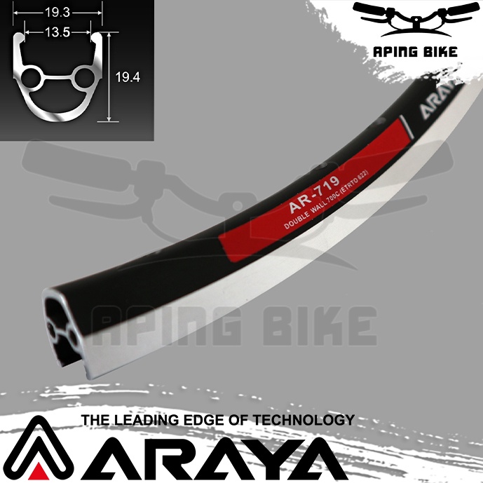 Velg Alloy Araya AR 719 700c Rims untuk Sepeda Fixie Roadbike Balap