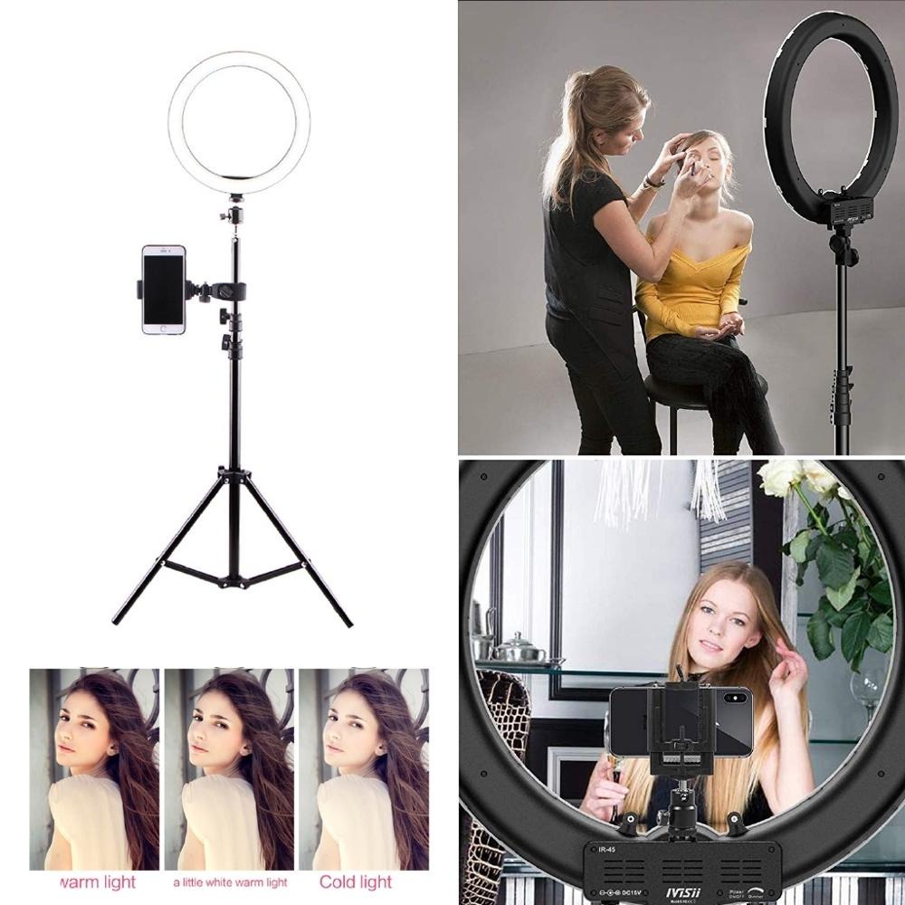 Cermin Makeup 64 LED Selfie Artist Ring Light + Holder G3