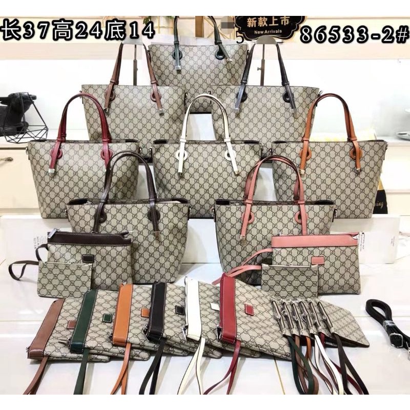 Medium Tote Gucci Three Sett/Handbag Wanita Gucci 3 Set