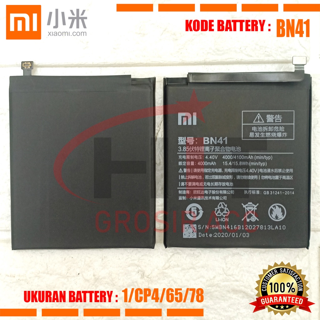 Baterai Battery Original Xiaomi Redmi Note 4 | Model BN41