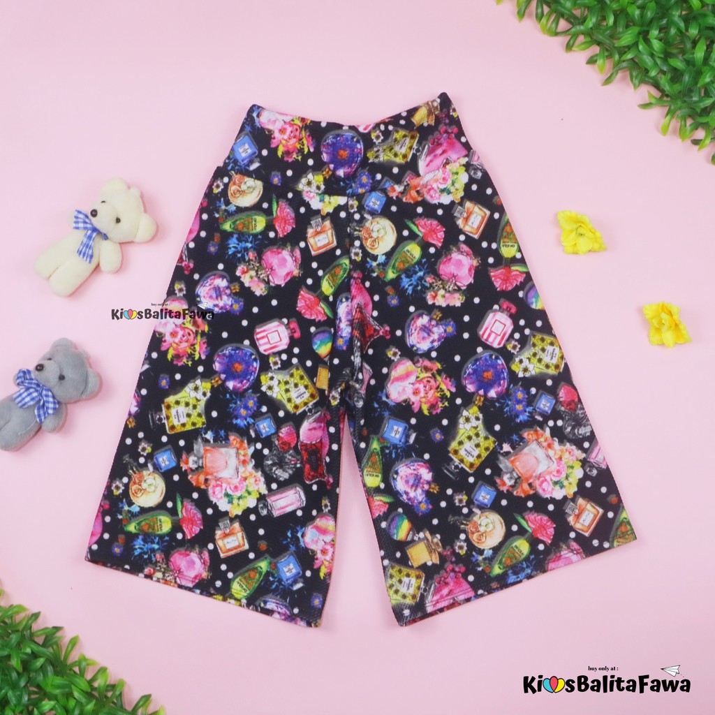Kulot Motif Uk. 5-6 Tahun / Celana 3per4 MOTIF Anak Perempuan Batik Abstrak Salur Murah Skirt Pants