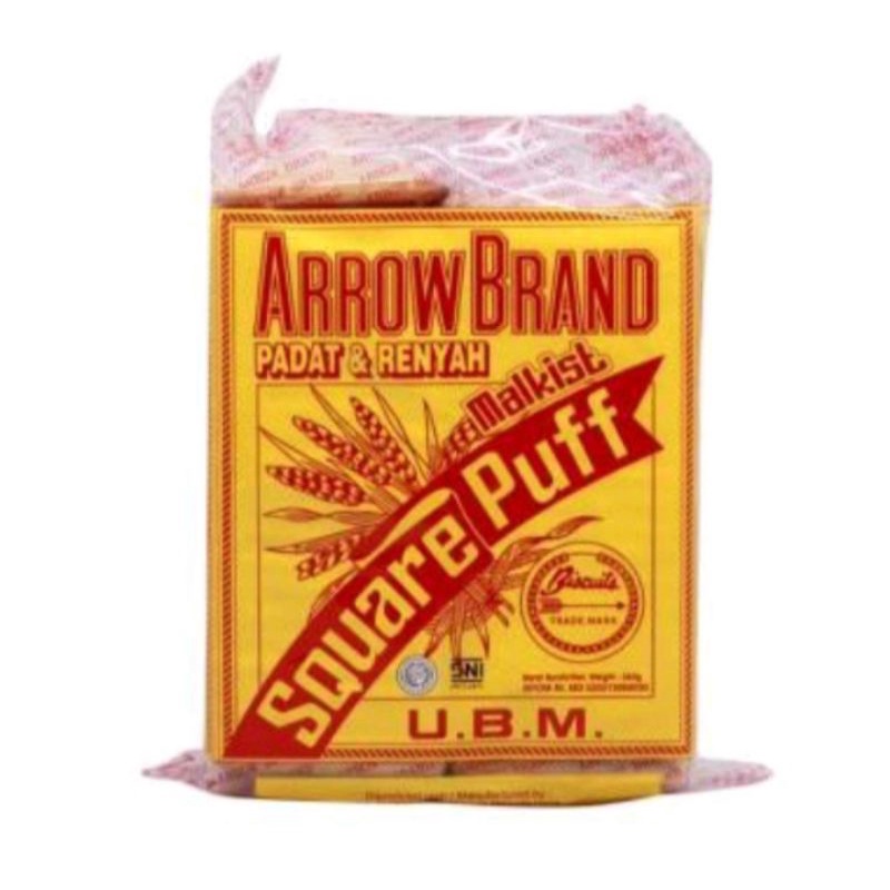 Jual Biskuit Gabin Arrow Brand Square Puff Ubm 350 G Manis Tabur Gula