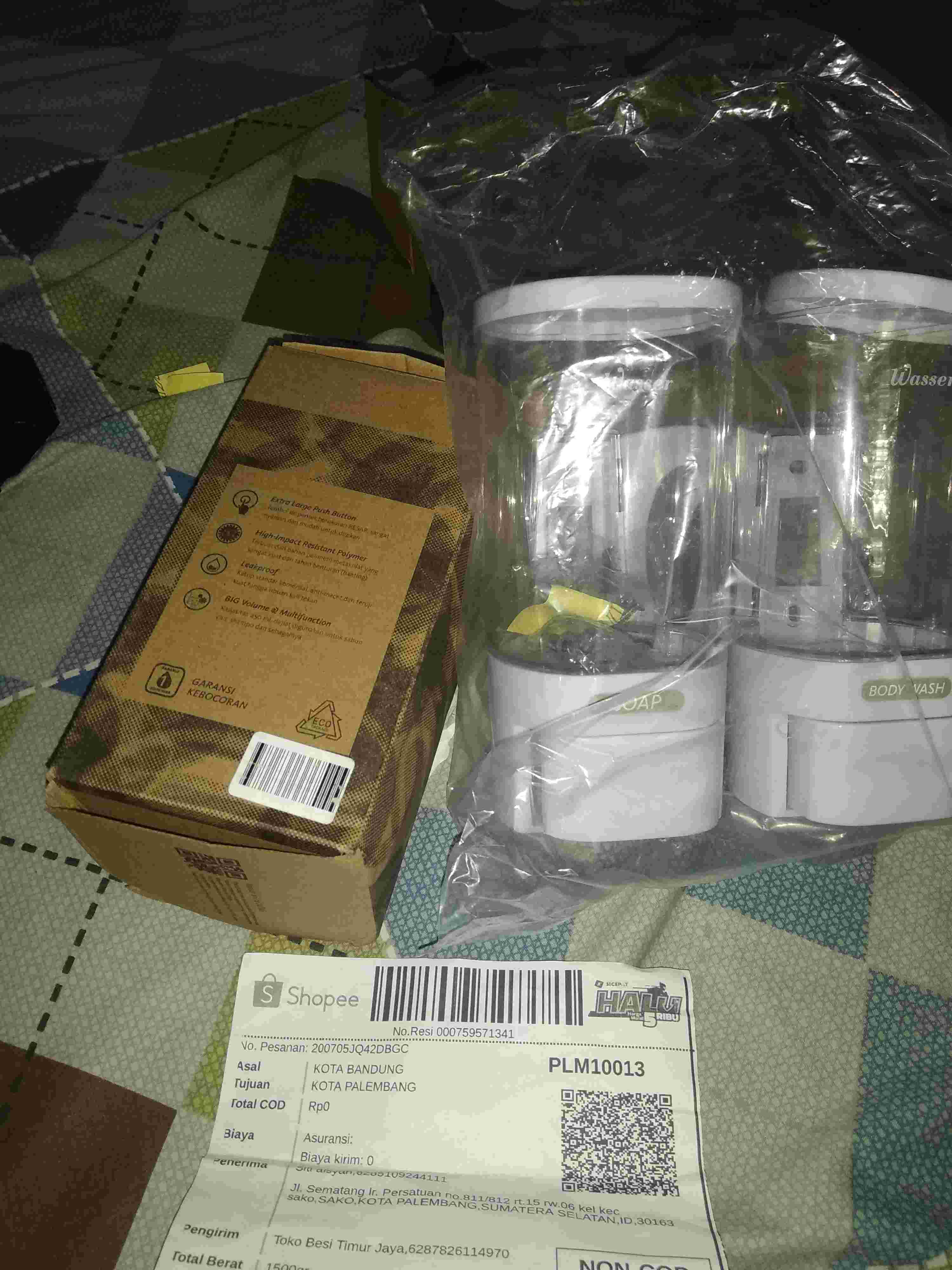 Wasser Wsd245 Dispenser Sabun Cair Double Dobel Tempat Sabun Cair