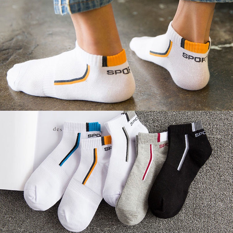❀ Chingu ❀ KK017 Kaos Kaki (Tanpa Kemasan) Pria Tipis Pendek Semata Kaki &amp; Panjang Diatas Mata Kaki Motif Garis Fashion Korea Men Sock Import Murah
